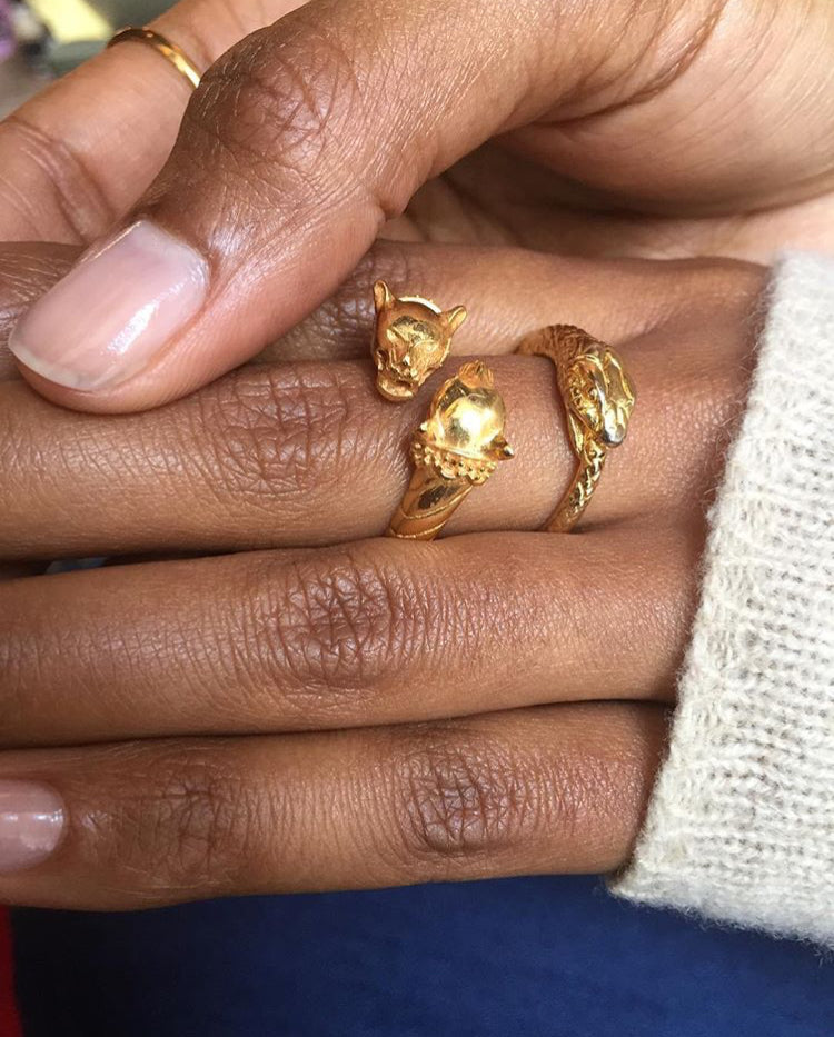 Double Headed Lioness Ring