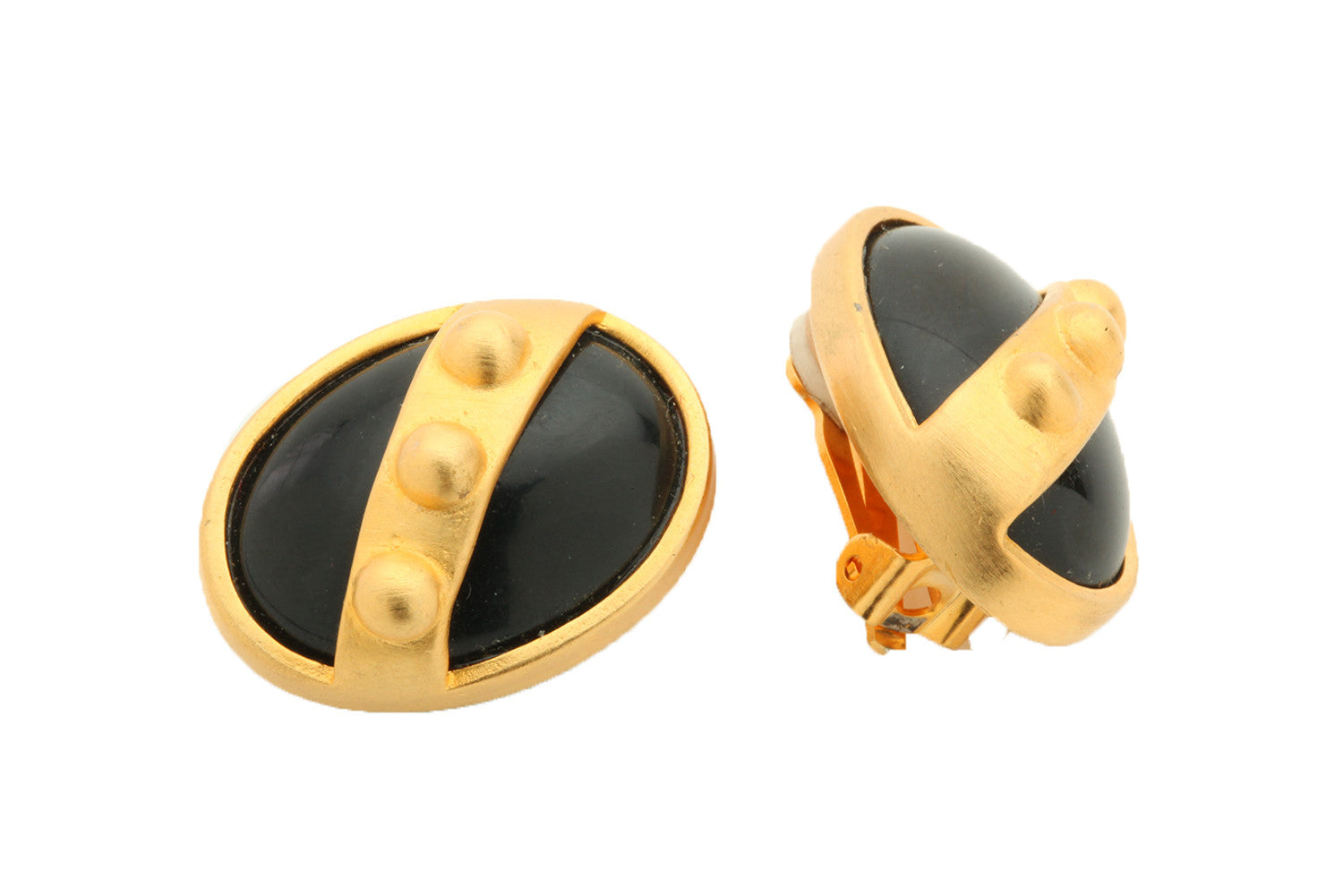 70’s Caviar Bump Clip-on Earrings