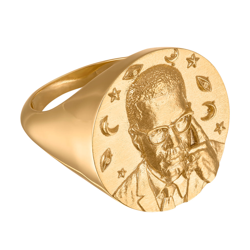 Malcolm X Large Signet Ring | Sewit Sium