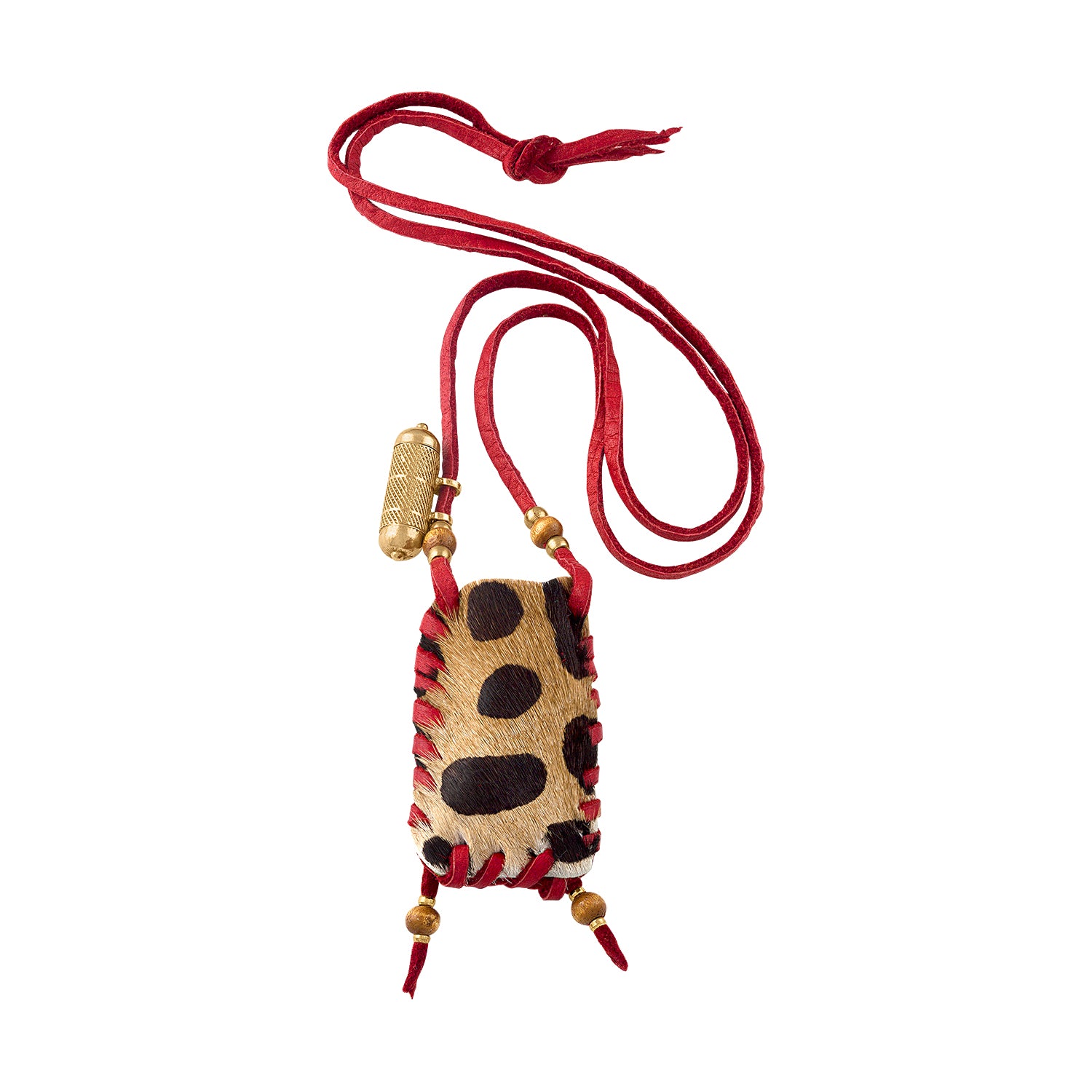 Myrrh Medicine Bag Necklace / RED